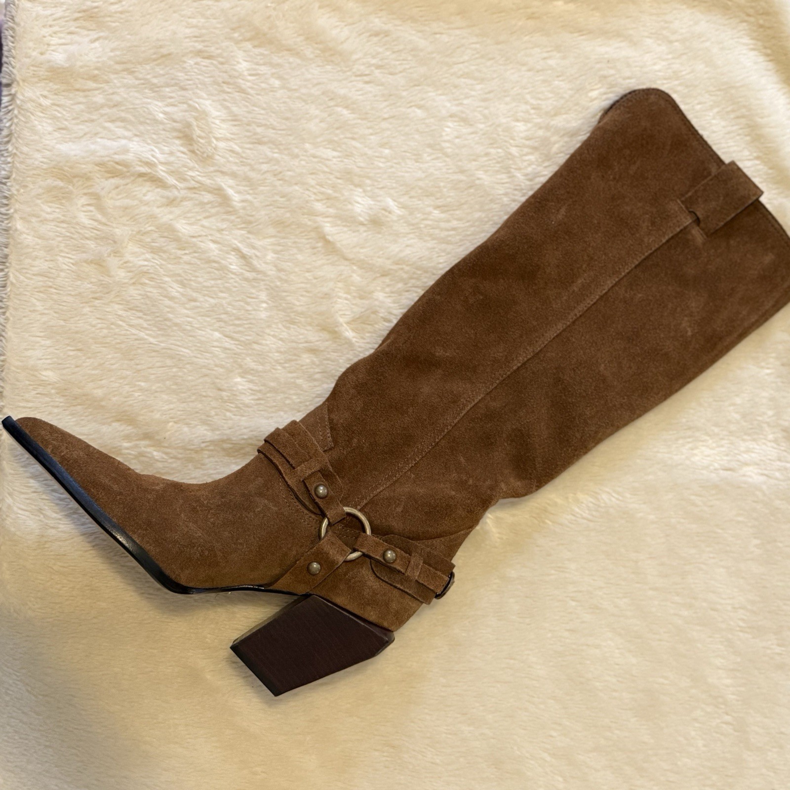 Schutz Suede & Leather Right Boot Lot Of 3 For Upcycle Salvage Crafts