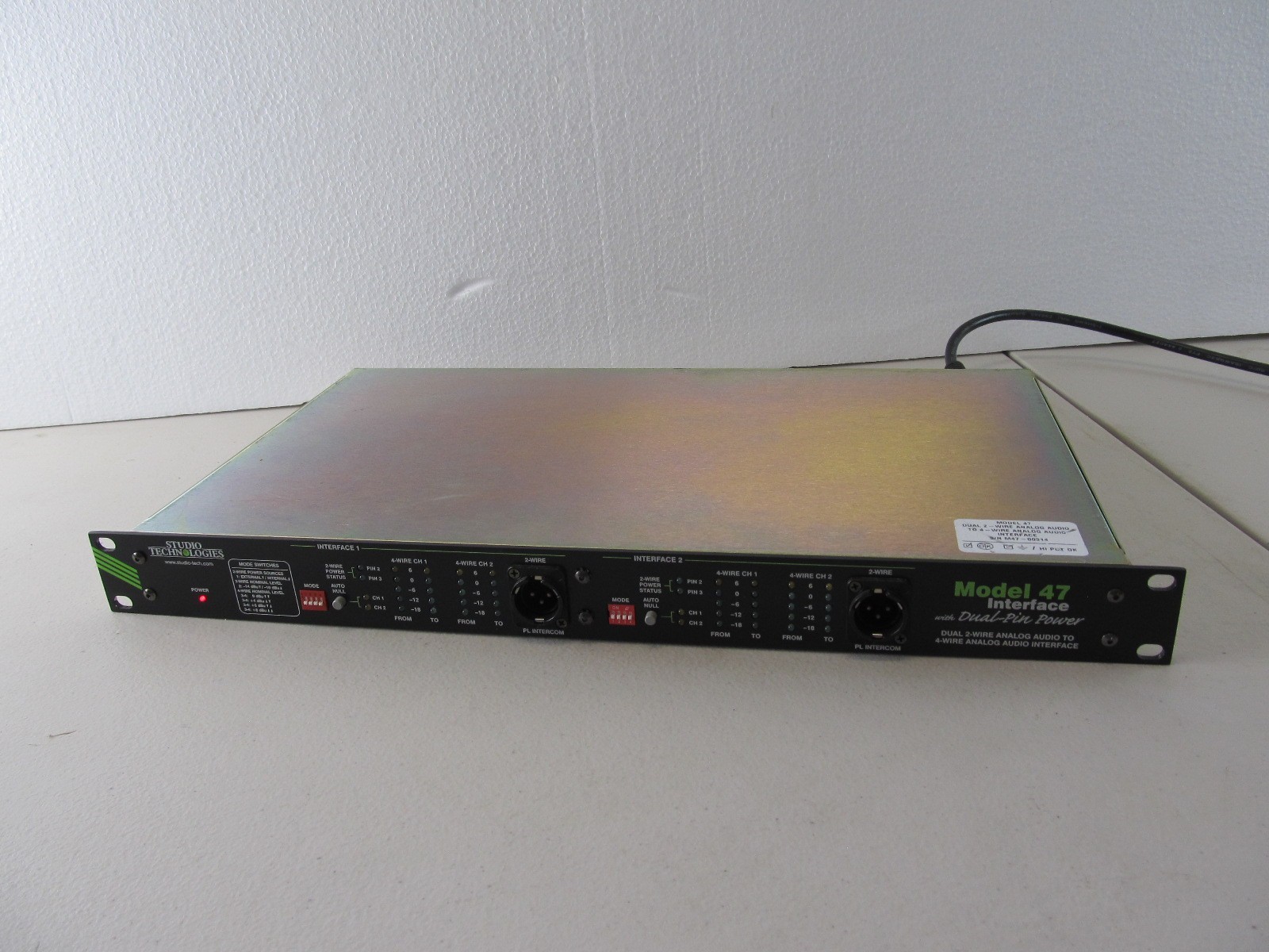 Studio Technologies 47 Interface Intercom Dual 2-Wire to 4-Wire Analog Audio