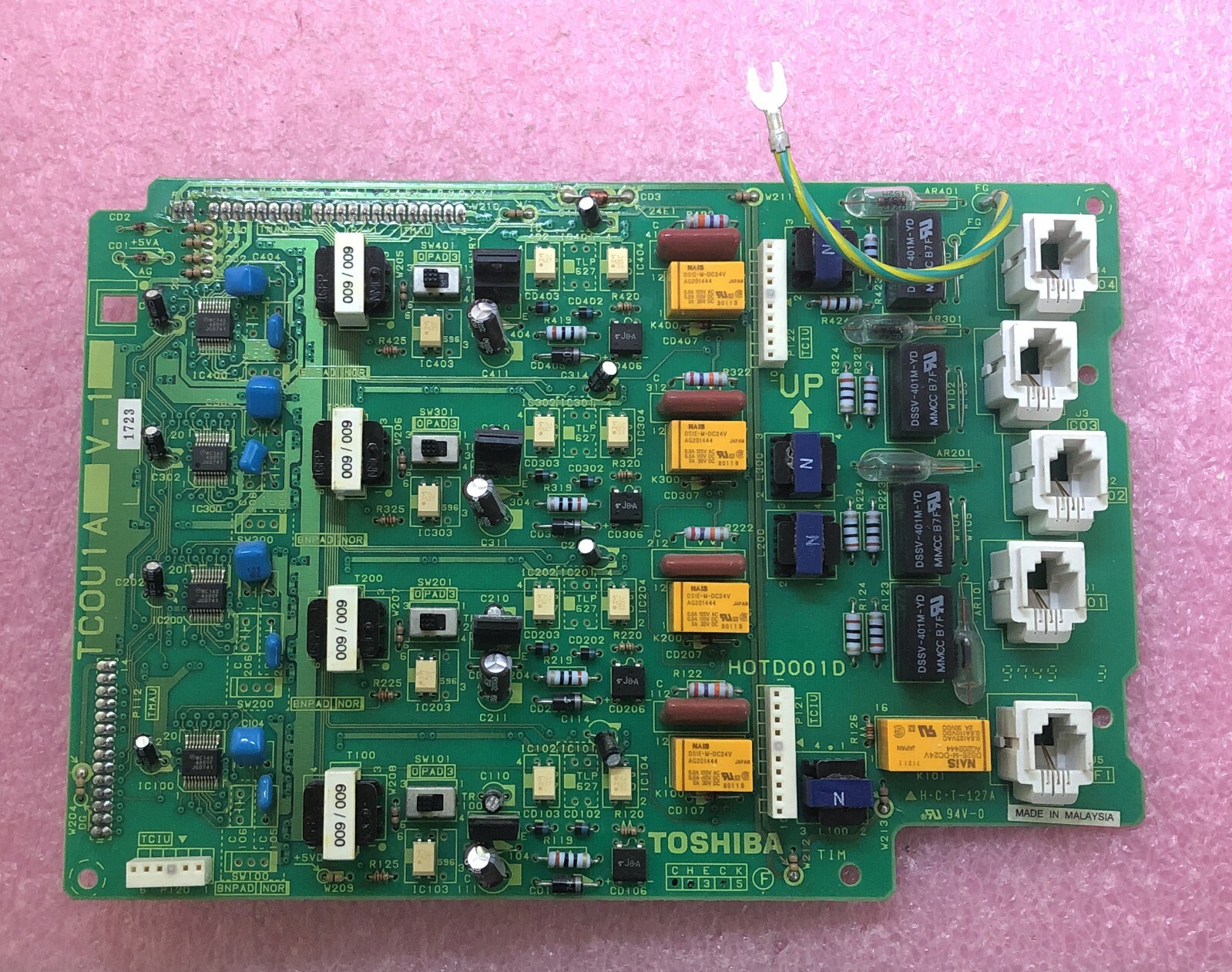 GENUINE TOSHIBA TCOU1A V.1 -  4-PORT CO LINE CARD