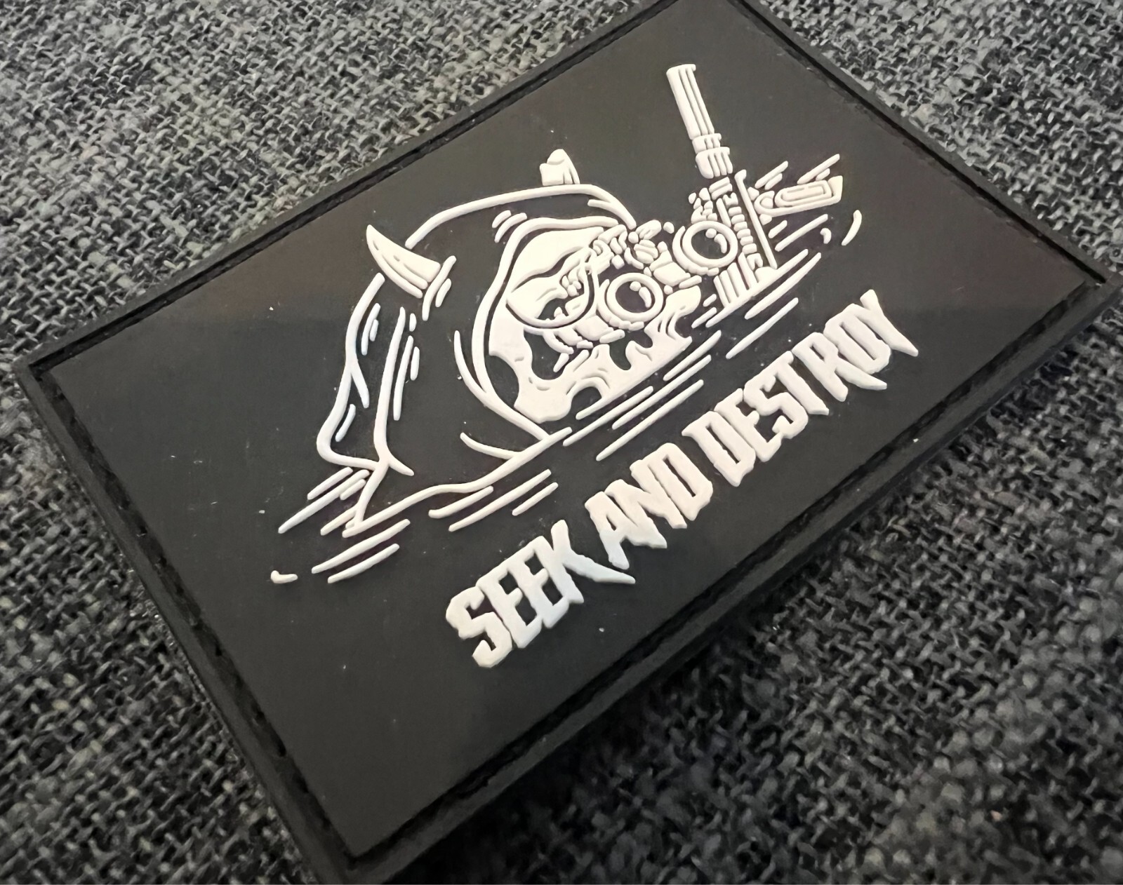 White Phosphor "Seek and Destroy" Black & White Variant Patch