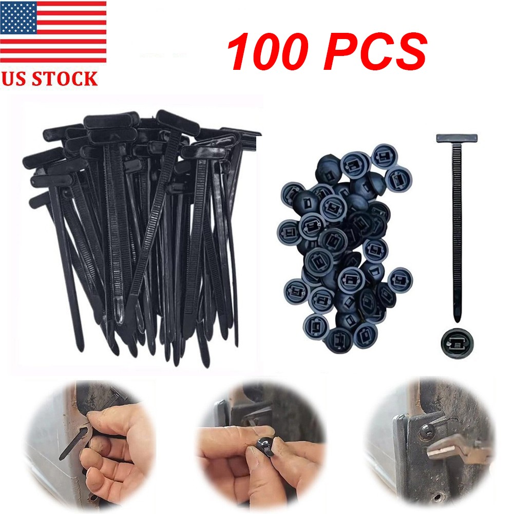 100Pcs Heavy Duty Nylon Universal Cable Ties Buckle Self Locking Zip Ties Holder