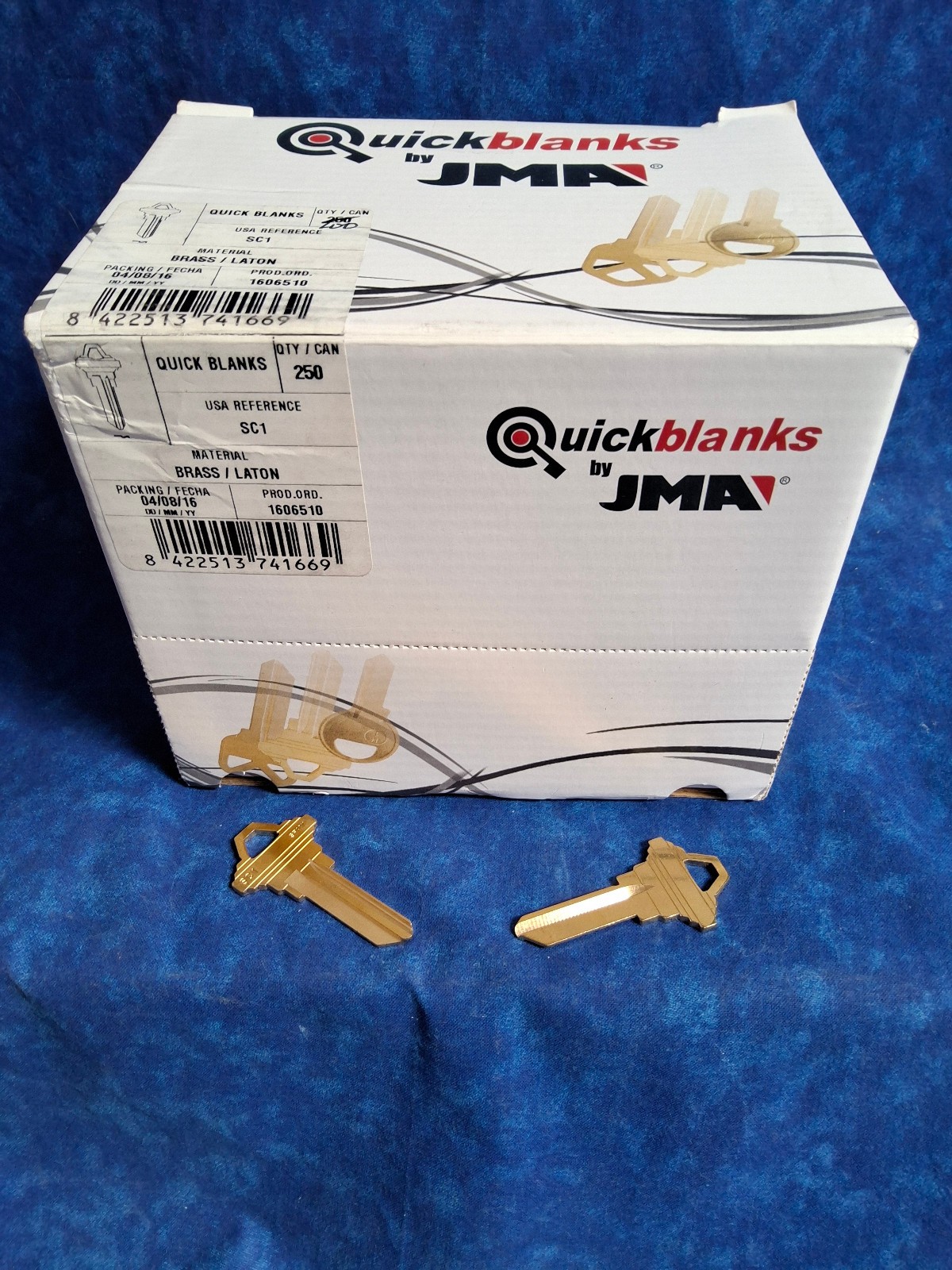 SC1 Schlage Key Blanks 240 count Quick blanks By JMA Brass MEX