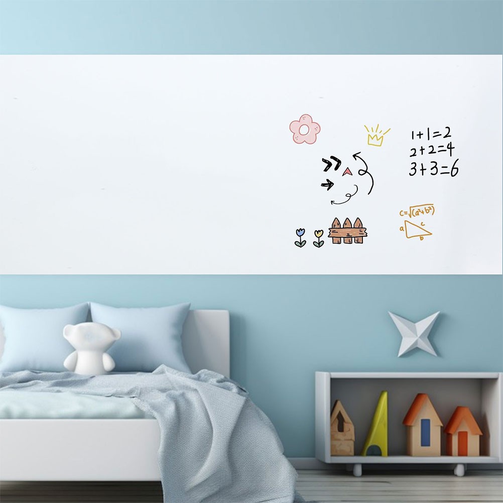 1 Set Static Cling Reusable Whiteboard Sticker for Wall Teaching and Office Use