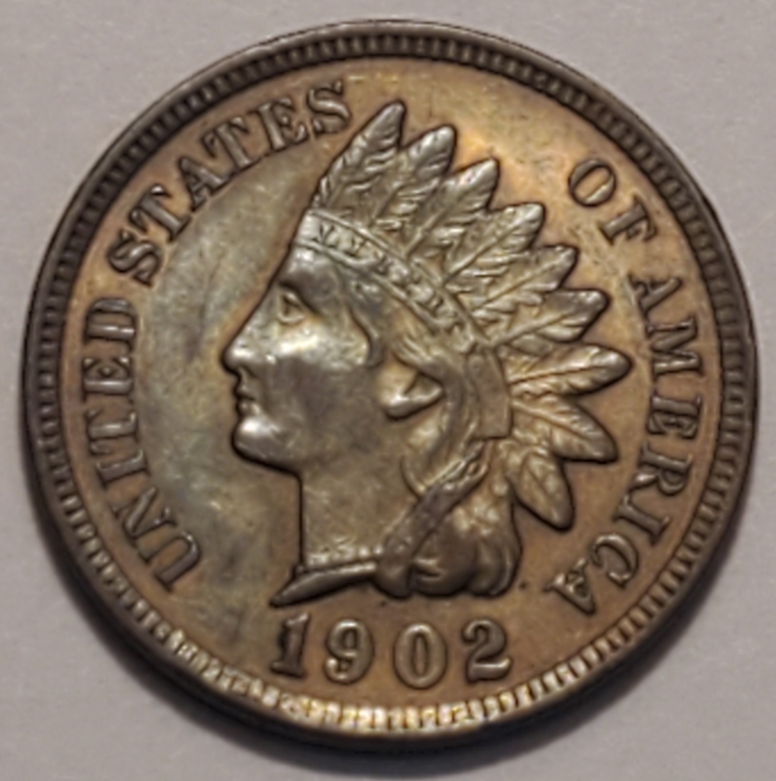 #5 Nicer "about uncirculated++" Low Mintage 1902 Indian Head Cent