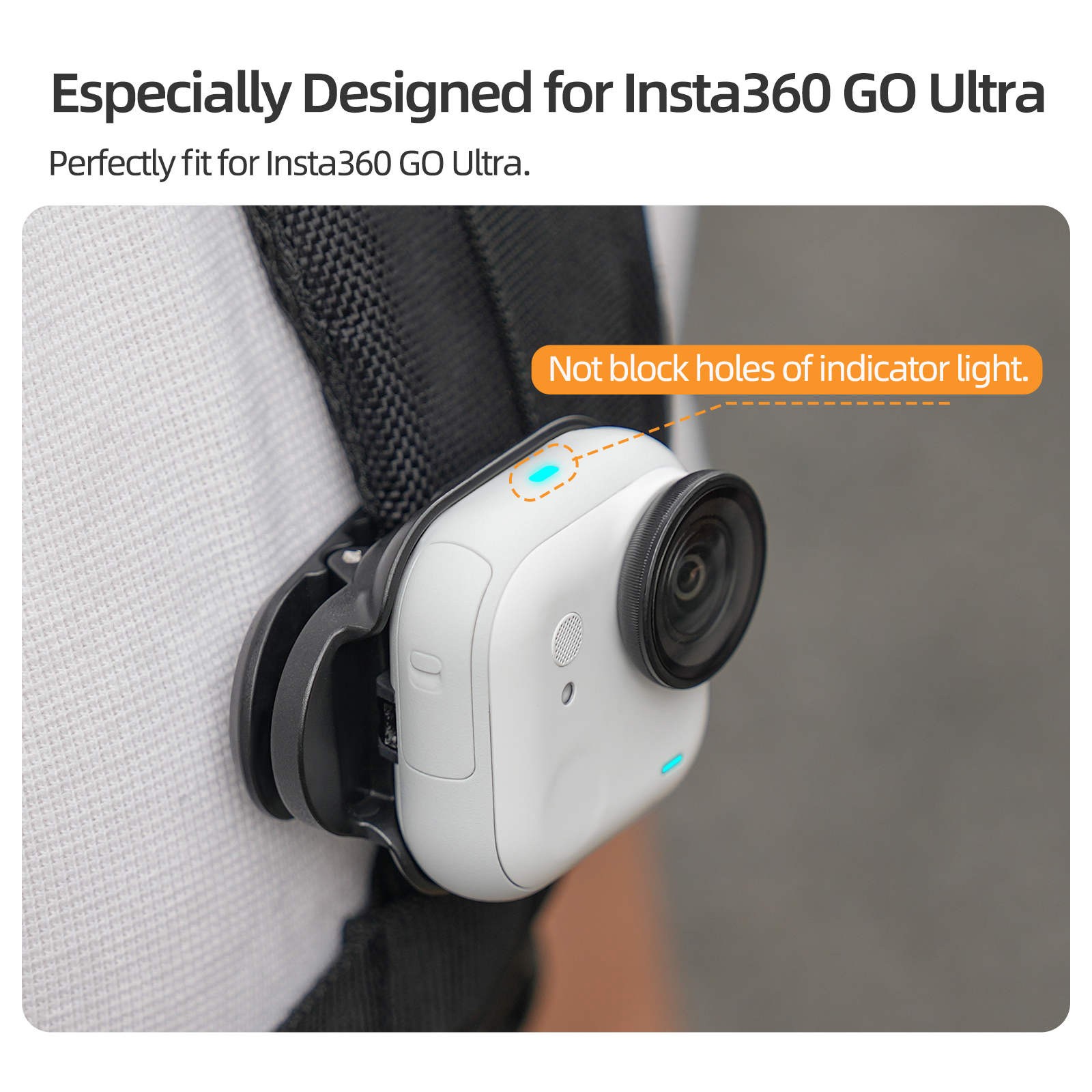 For Insta360 GO Ultra Camera Backpack Clip, Durable Magnetic Accessory Mount