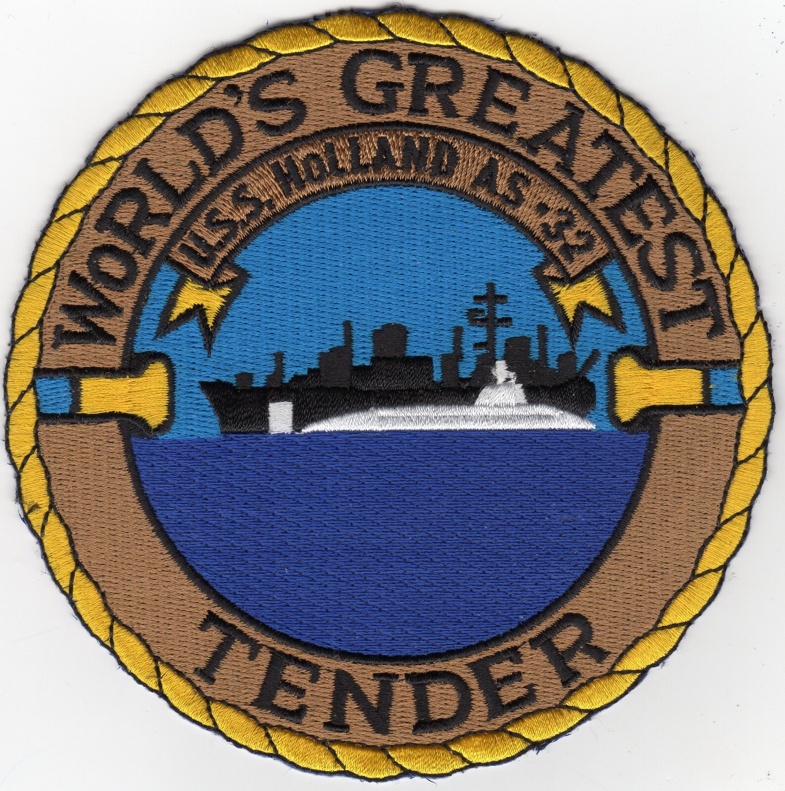 USS Holland AS 32 - Worlds Greatest Tender  BC Patch b528 5 inch FE