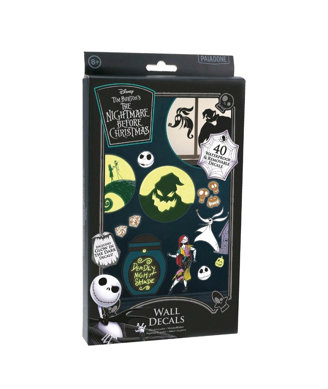 Disney Nightmare Before Christmas Wall Decals 40pc Set Glow in Dark Stickers Pal