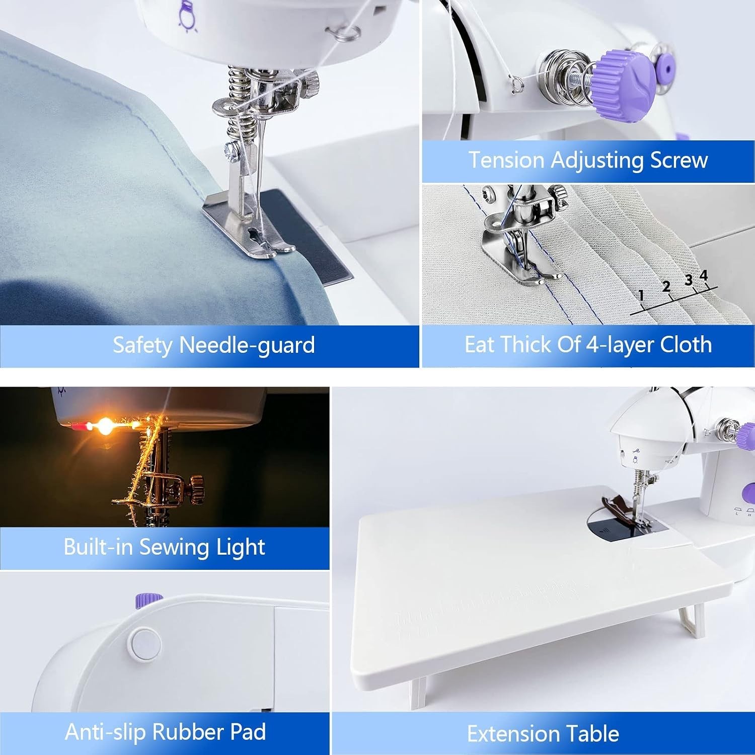 Mini Sewing Machine, Portable Electric Kit for Beginners | Sewing Accessories