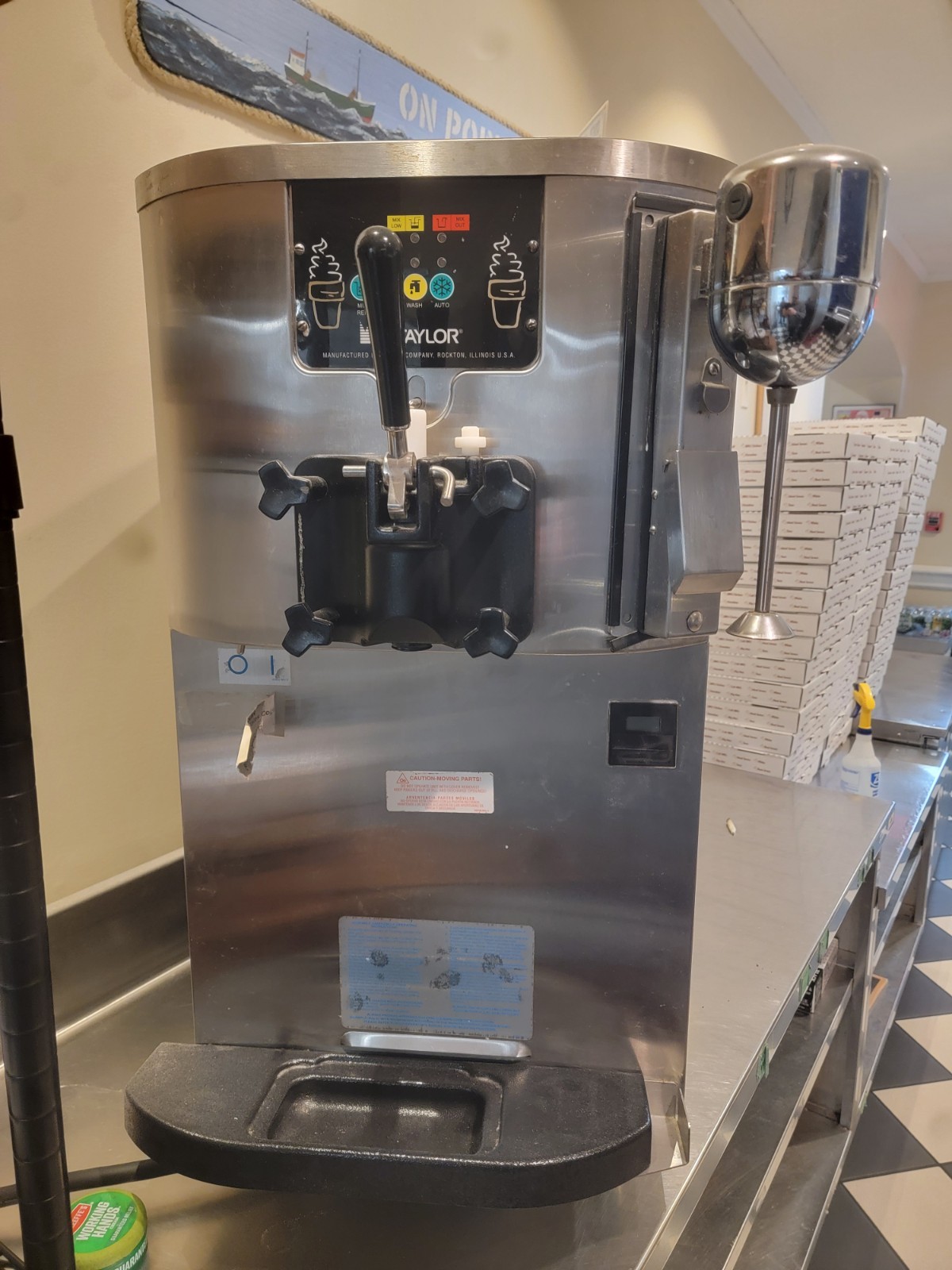 Taylor C707-27 Soft Serve Ice Cream Machine Countertop 1 Hopper