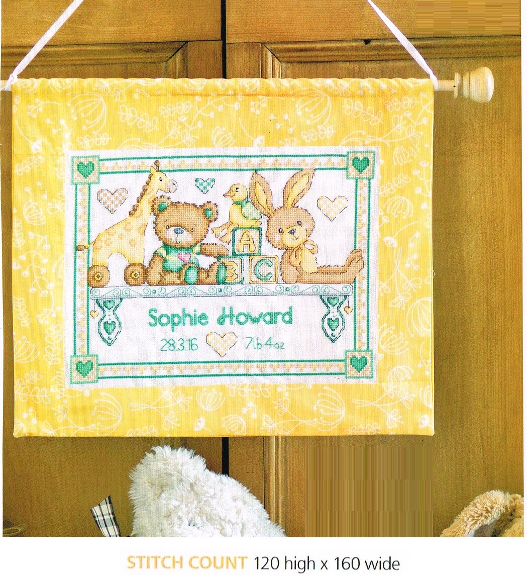 BIRTH SAMPLER  CROSS STITCH  PATTERN ONLY -  HH  B