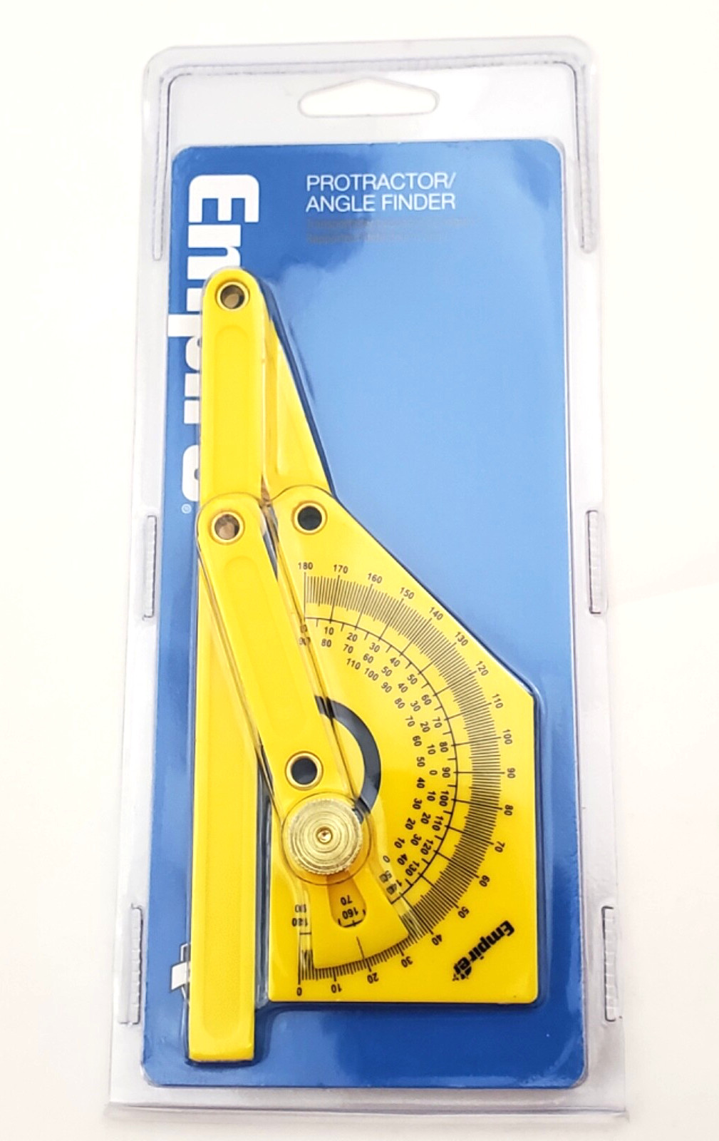 Empire 2791 Protractor Angle Finder 0 to 80 Degree Readout Brass Hardware 6"