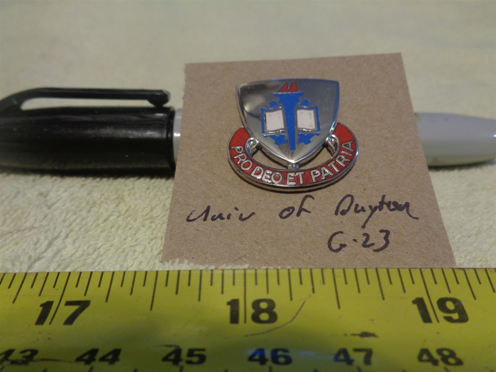 University of Dayton ROTC G-23 Unit Crest, DI, DUI (DRAW#222)