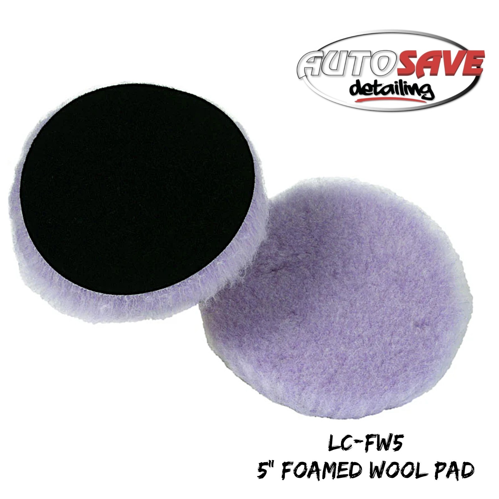 Lake Country- 5" Foamed Wool Pad |Nanofoam |Lambswool Fibers |Haze Free Finish