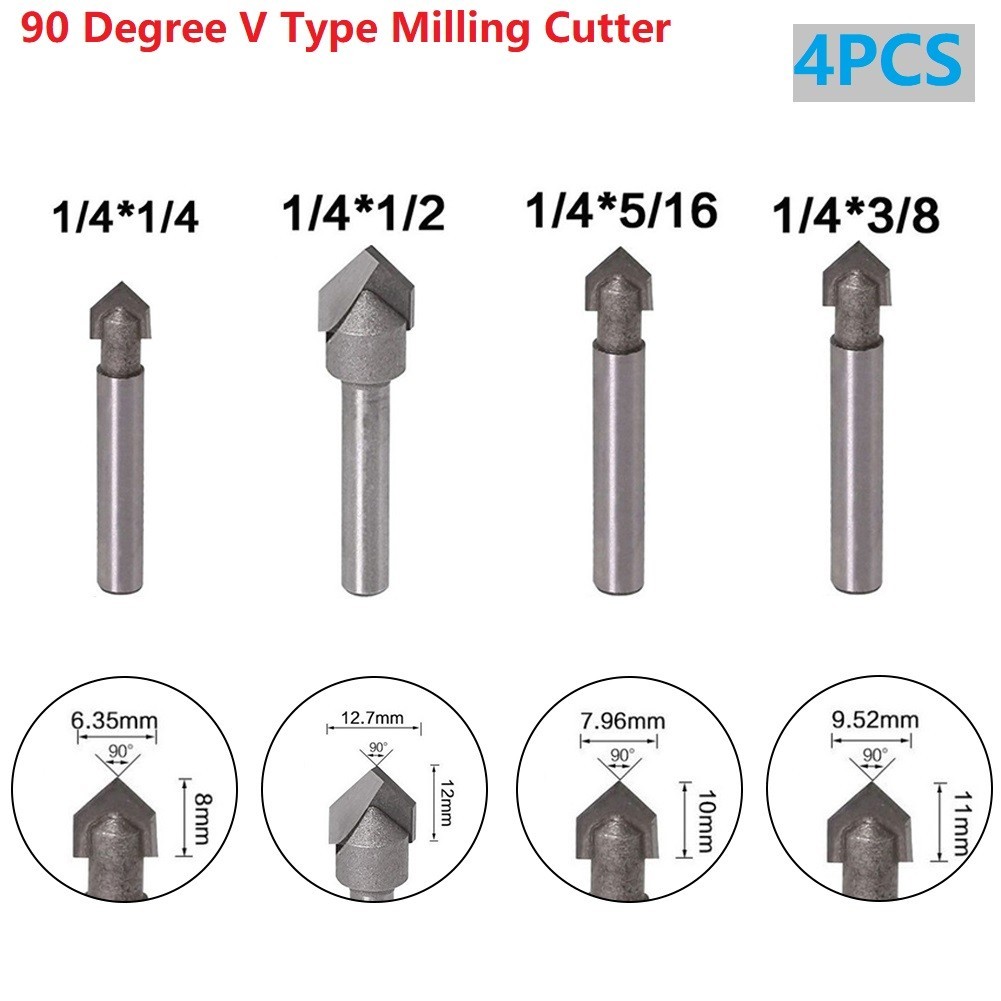 Drill Router Bits 90 Degree Drill Bits Engraving Equipment Hardened Steel