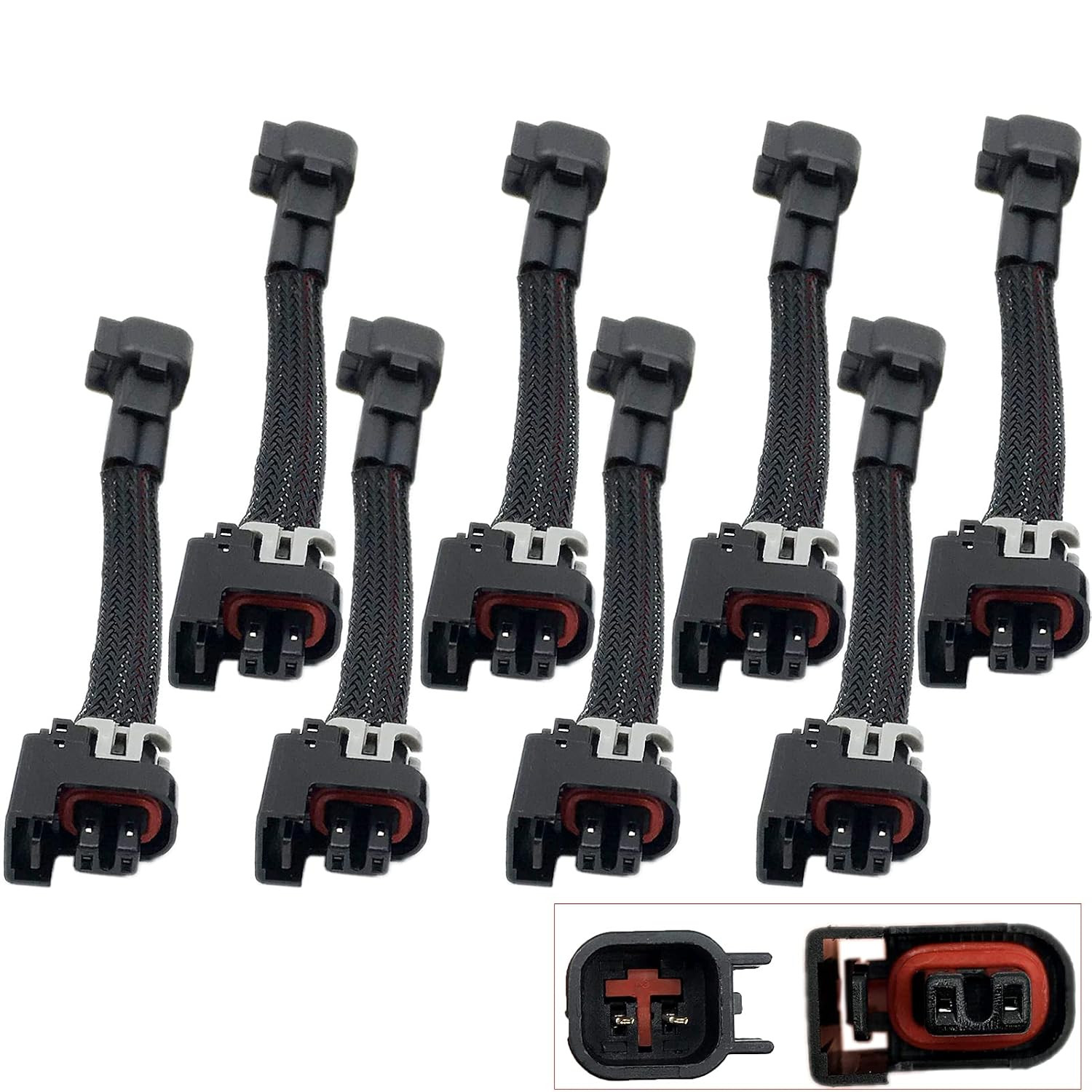 8Pcs Wire Harness Adapter Compatible with LS Gen 3 Tuck USACAR EV6 to Mini Delph
