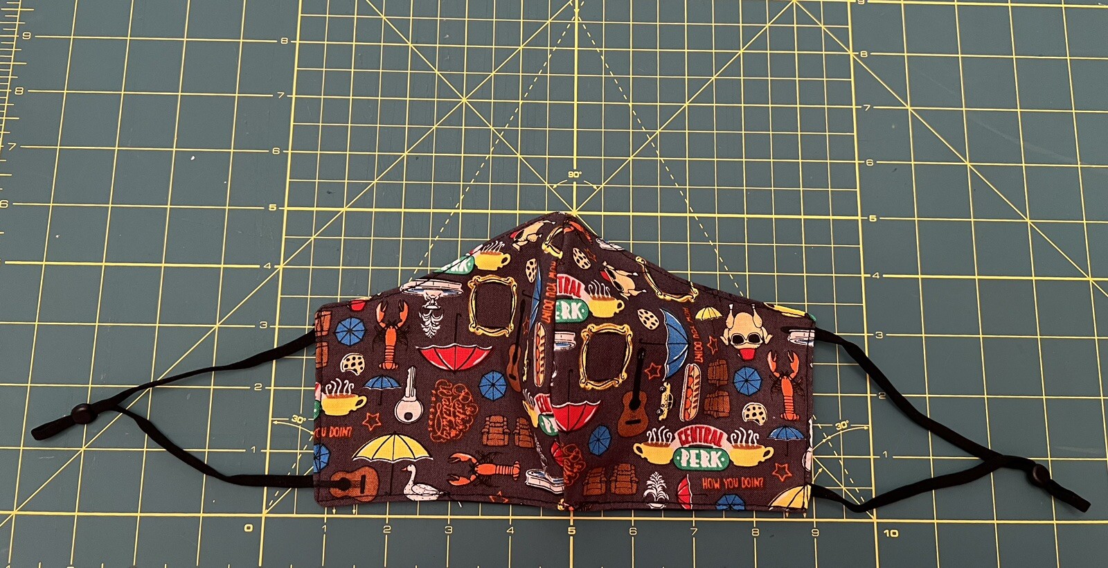 Friends Handmade Cotton  Face Mask Washable, Reusable X-Large Adjustable Elastic