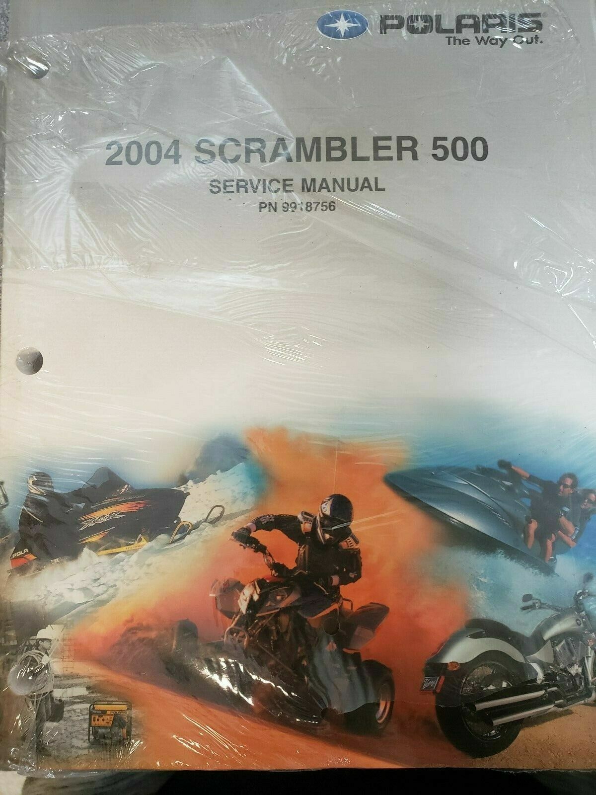 POLARIS PURE OEM NOS UTV ATV MANUAL& CD 2004 SCRAMBLER 500
