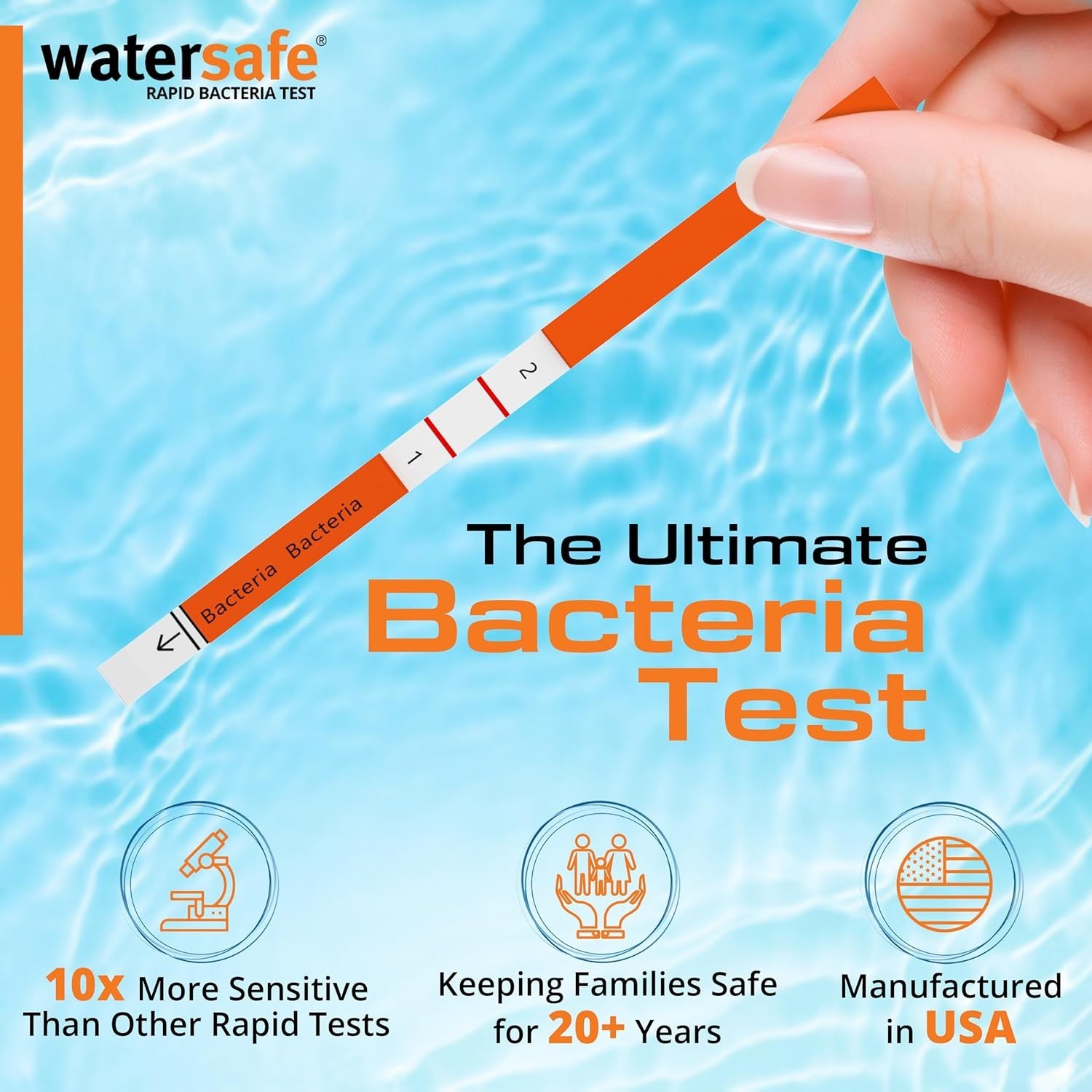 Rapid Bacteria Kit for Pools and Spas - Detects E. coli & Salmonella in 15 Min