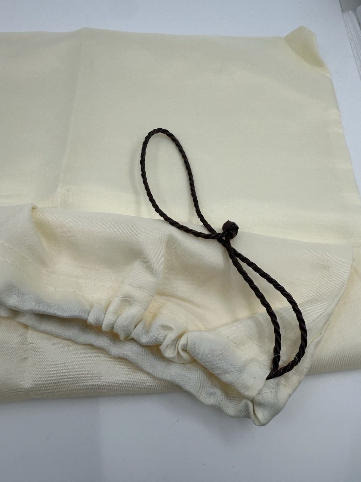 Coach Drawstring Cream Satin Dust Bag Purse