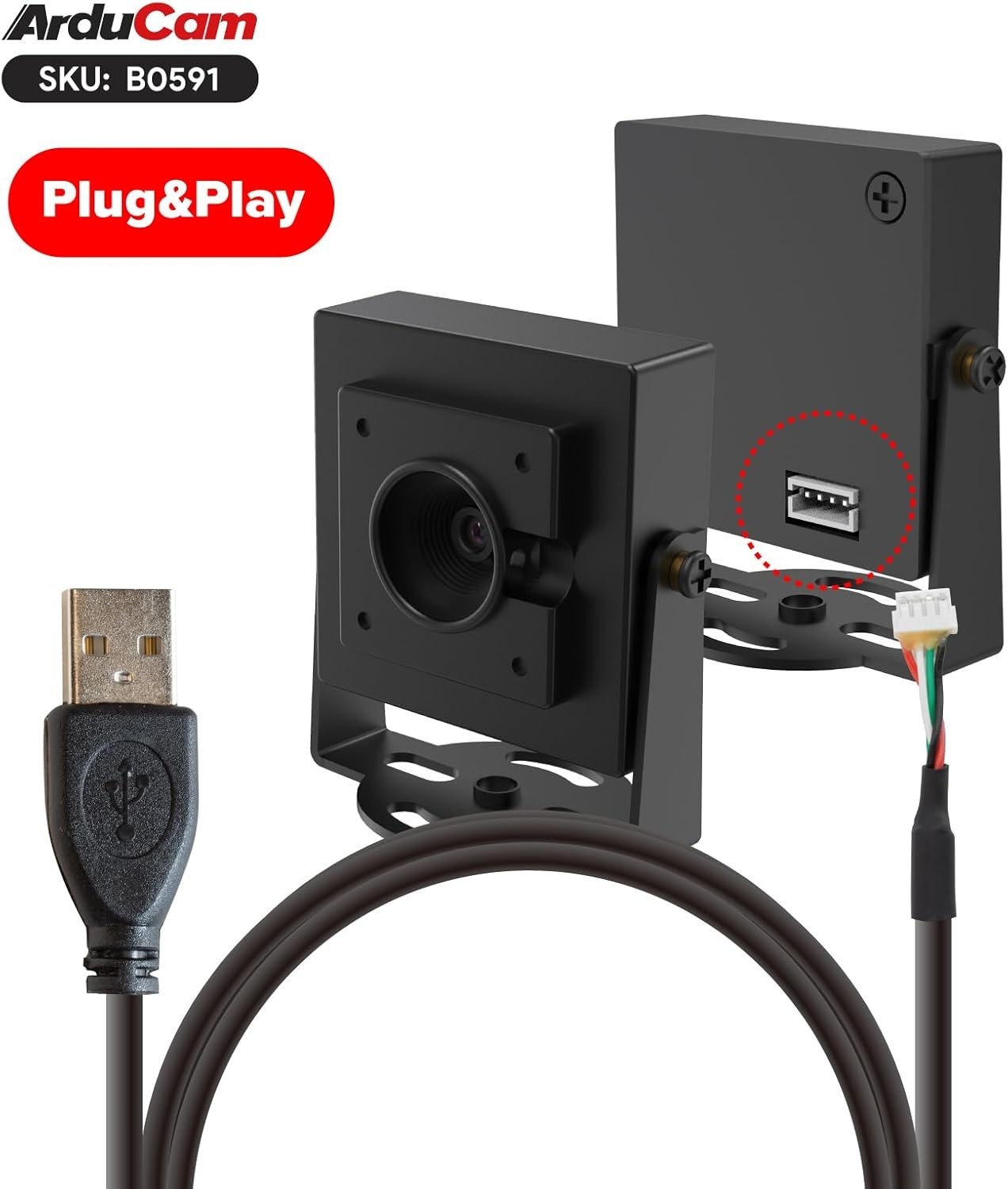 1080P HDR USB Camera Module 30fps 78D Autofocus UVC Mini Webcam Windows