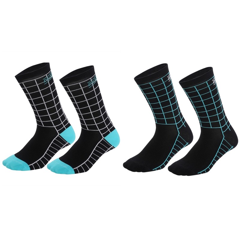 2 Pairs Cycling Socks Riding Bicycle Bike Sports Ankle Socks XC MTB BMX Black