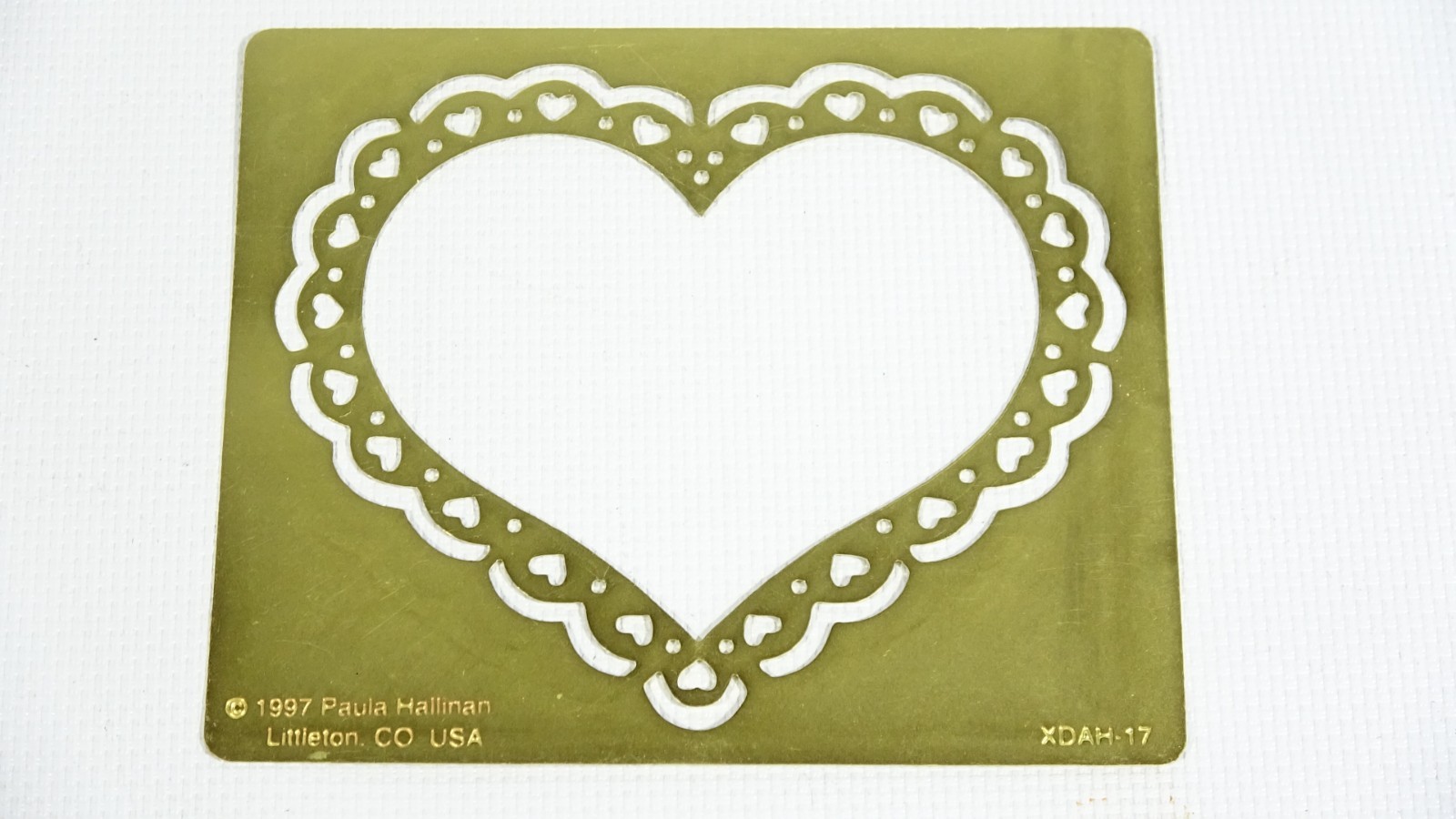 Heart - Paula Hallinan Embossing Stencil Template XDAH-17 - 1997