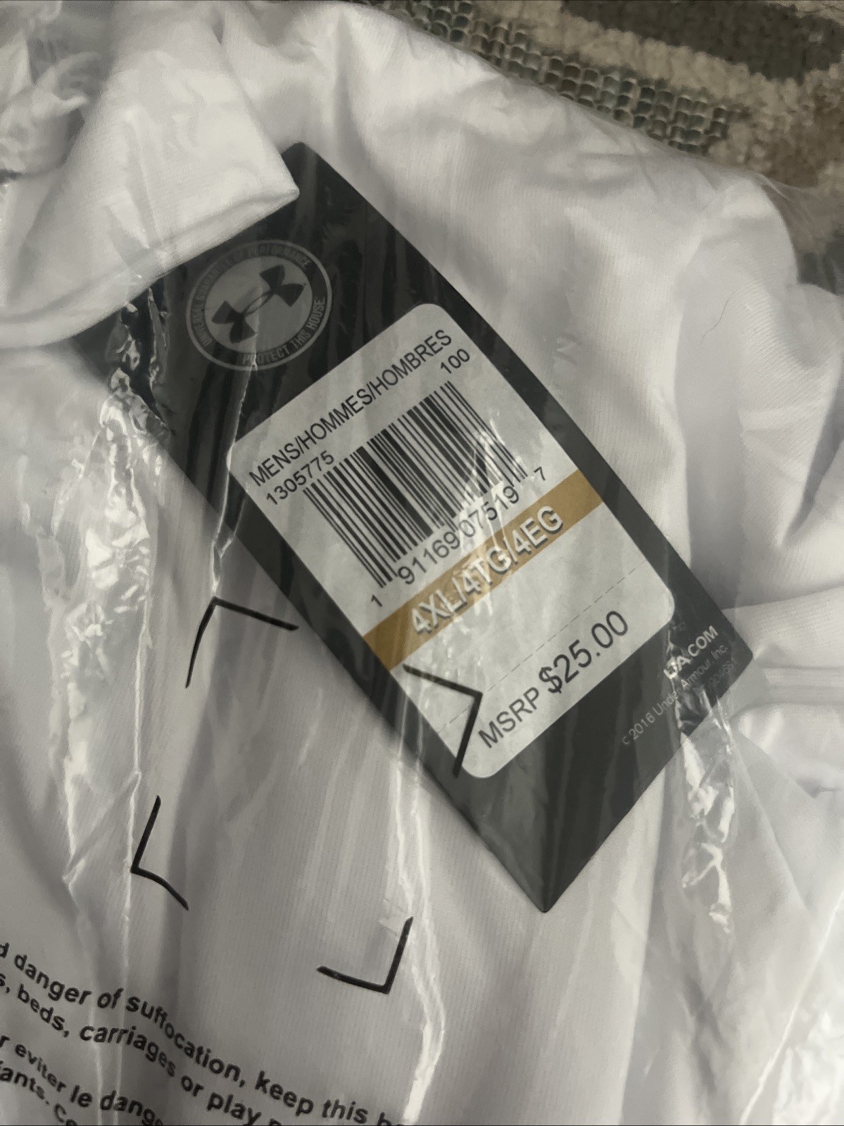 NWT 2- Under Armour Men's Heat Gear Shirt White Short Sleeve Loose Fit 3XL