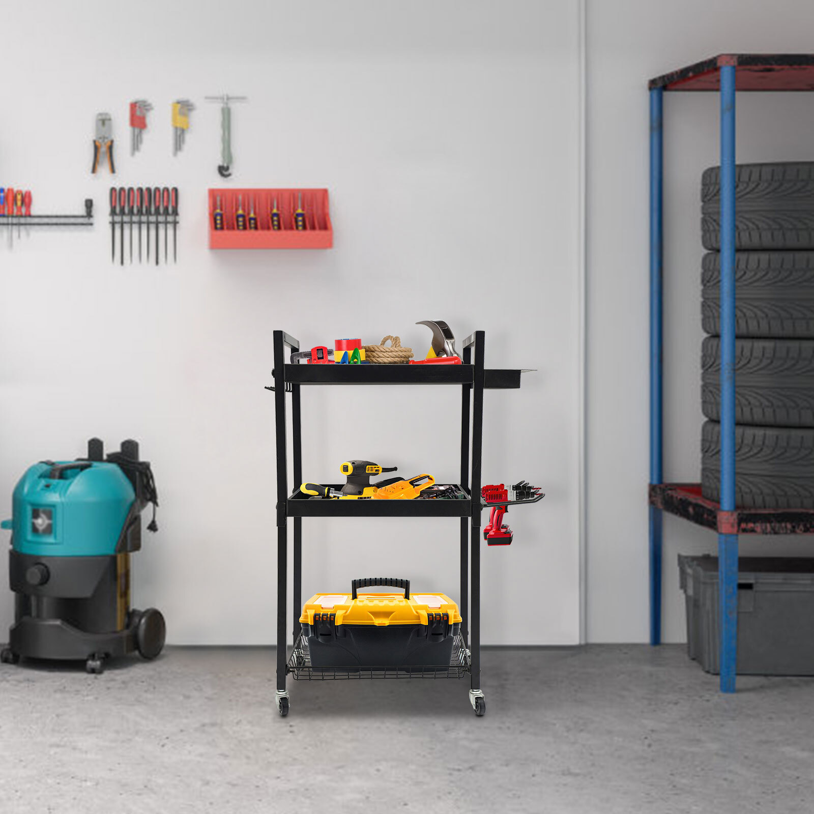 Power Tool Organizer Tool Organizer with Wheels Power Tool Storage Cart
