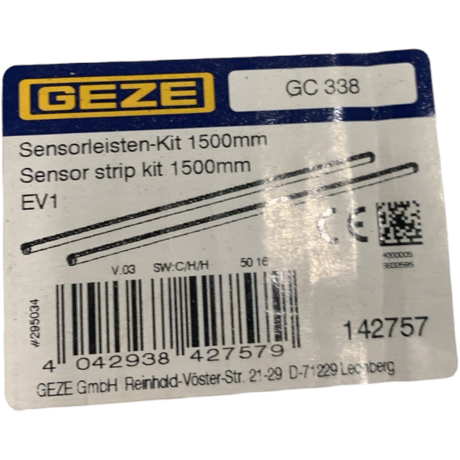 GEZE GC 338 Sensor Bar Kit 142757