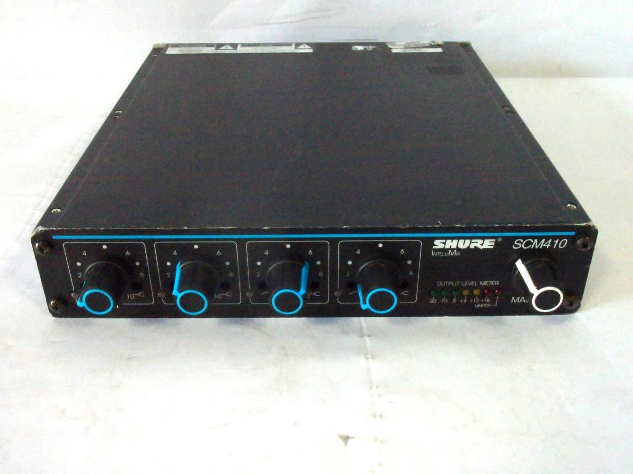 Shure SCM410 4-Channel Microphone Mixer TESTED