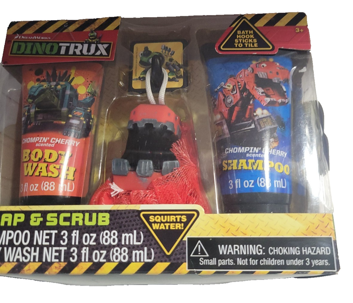 New DreamWorks  DinoTrux  Kids Soap & Scrub 3 pc