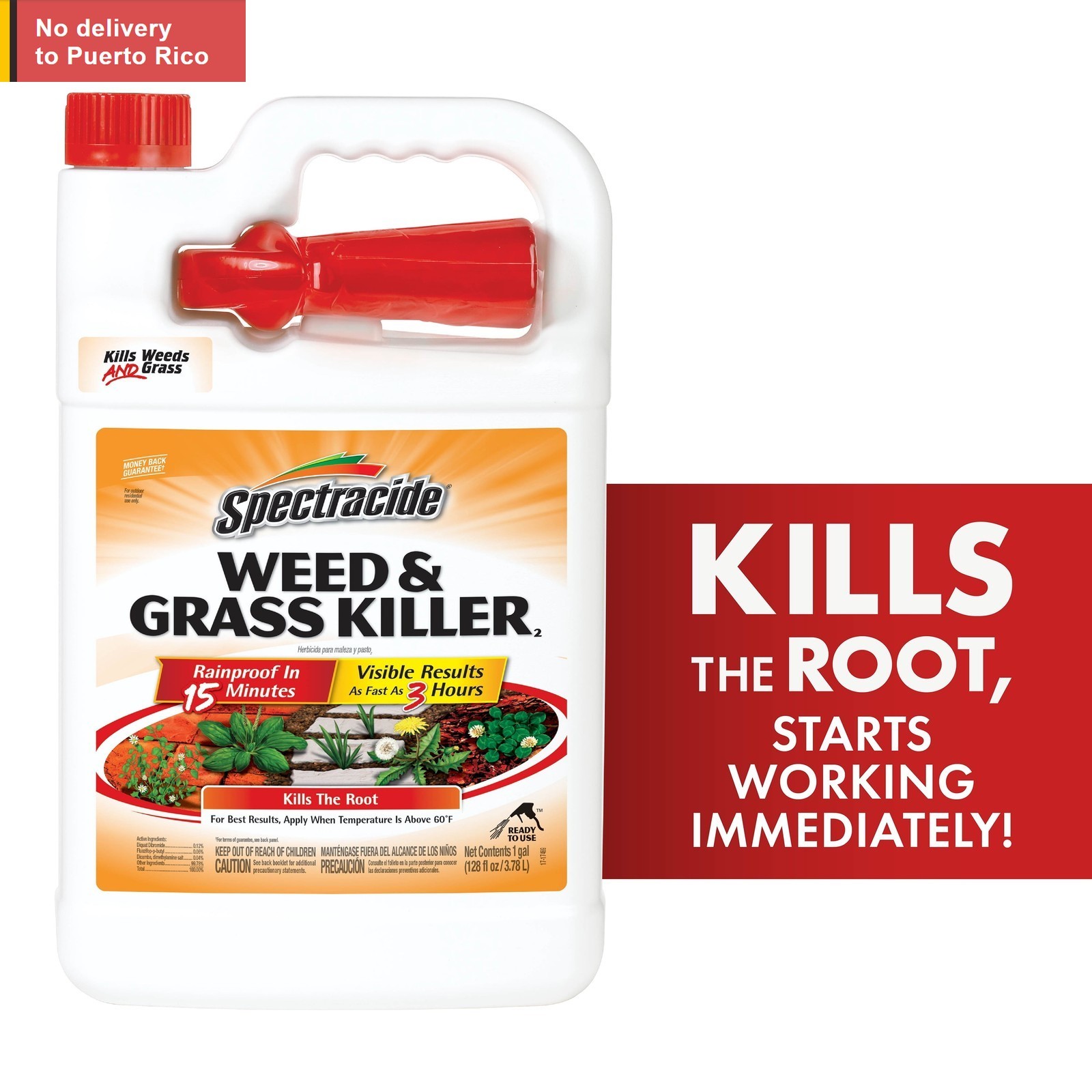 Weed & Grass Killer, Use On Patios, Walkways and Driveways, 1 gal. Fast delivery