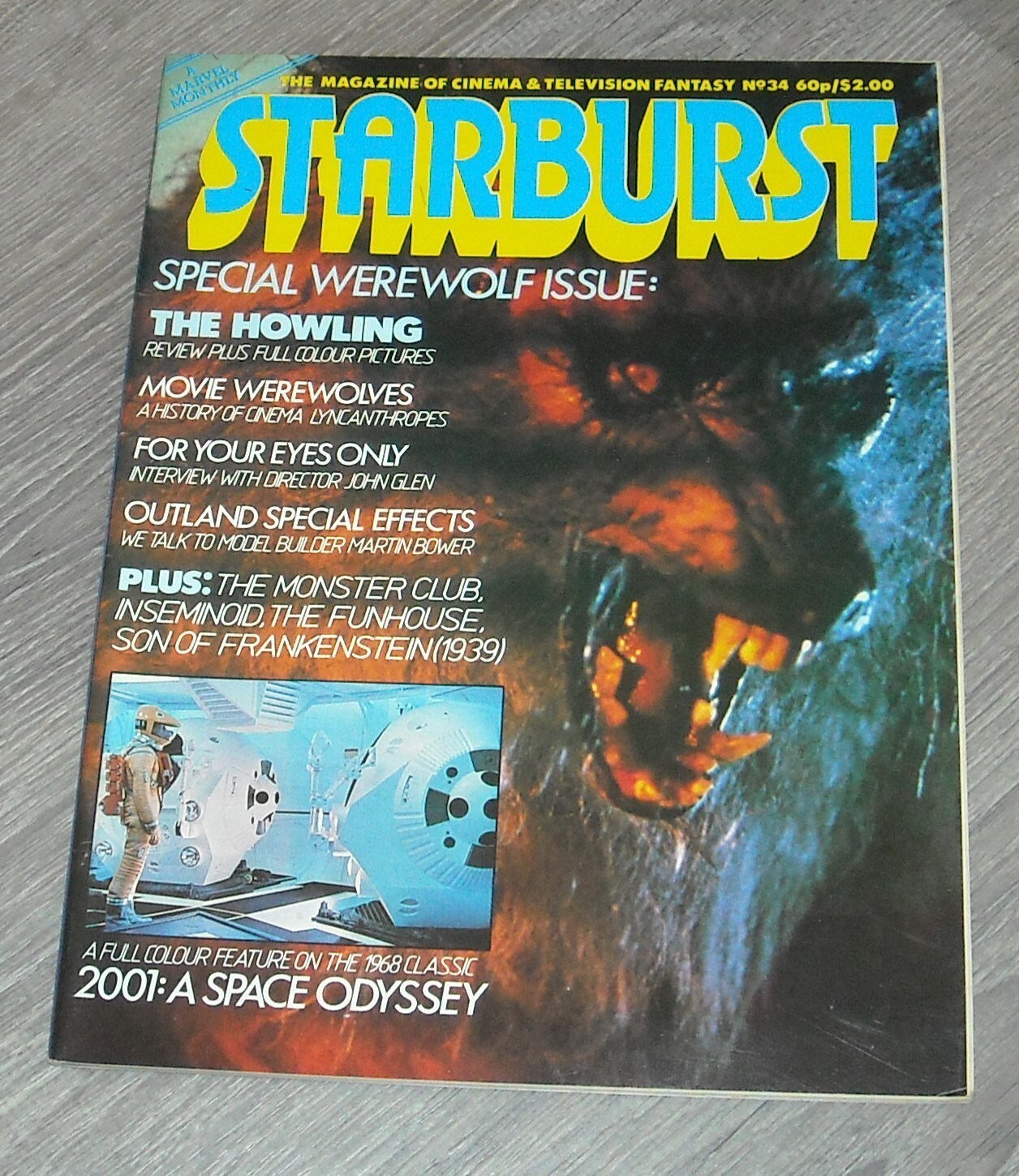 STARBURST UK MARVEL COMICS MAGAZINE # 34 SPECIAL WEREWOLF ISSUE HOWLING OUTLAND