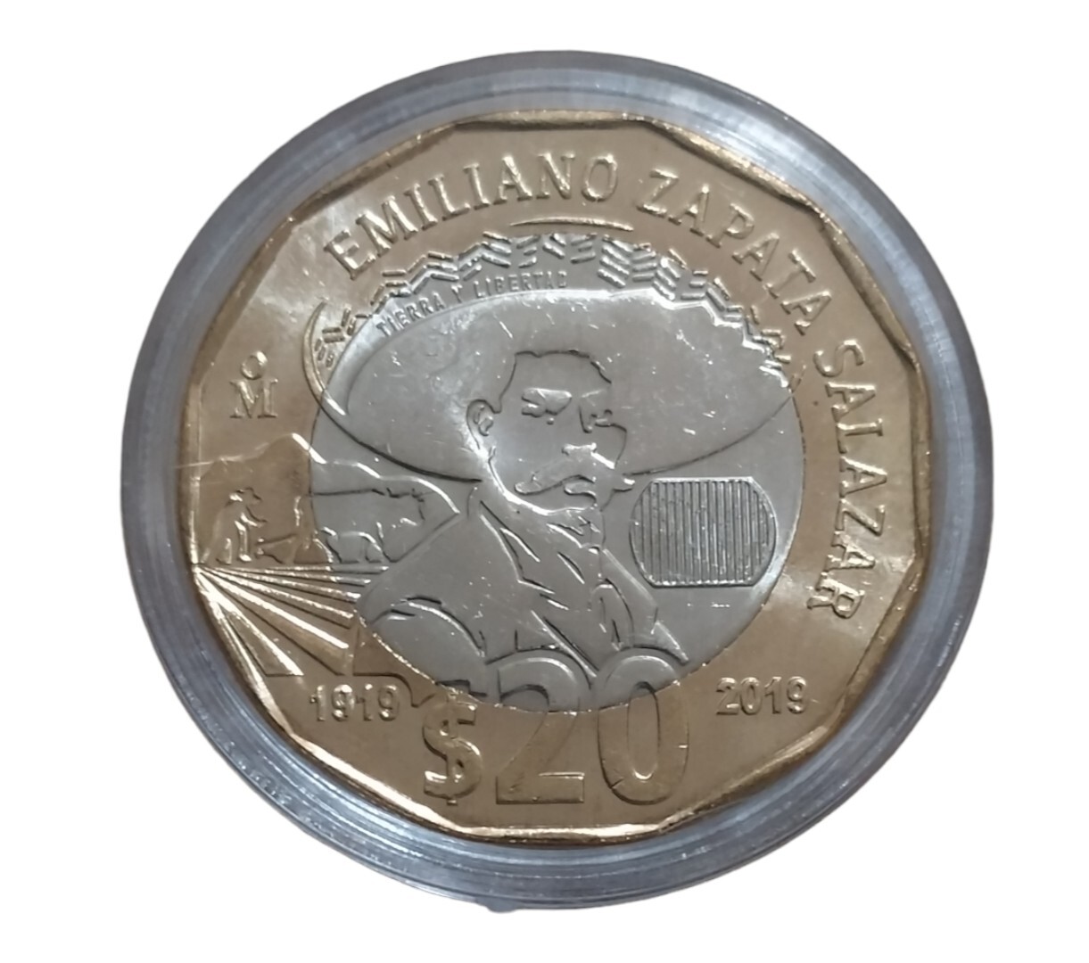 $20 pesos Conmemorativa del general Emiliano Zapata 1919-2019 BU CONDITION
