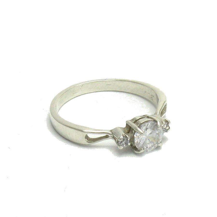 Sterling Silver Ring Solid 925 With Cubic Zirconia Perfect Quality Empress
