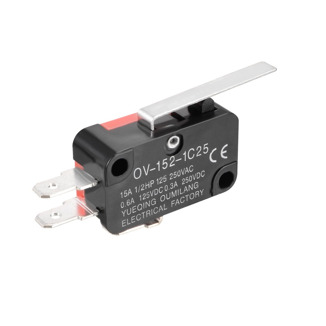 15A 125/250VAC SPDT NO NC 3 Terminals Hinge Lever Type Miniature Micro Switch