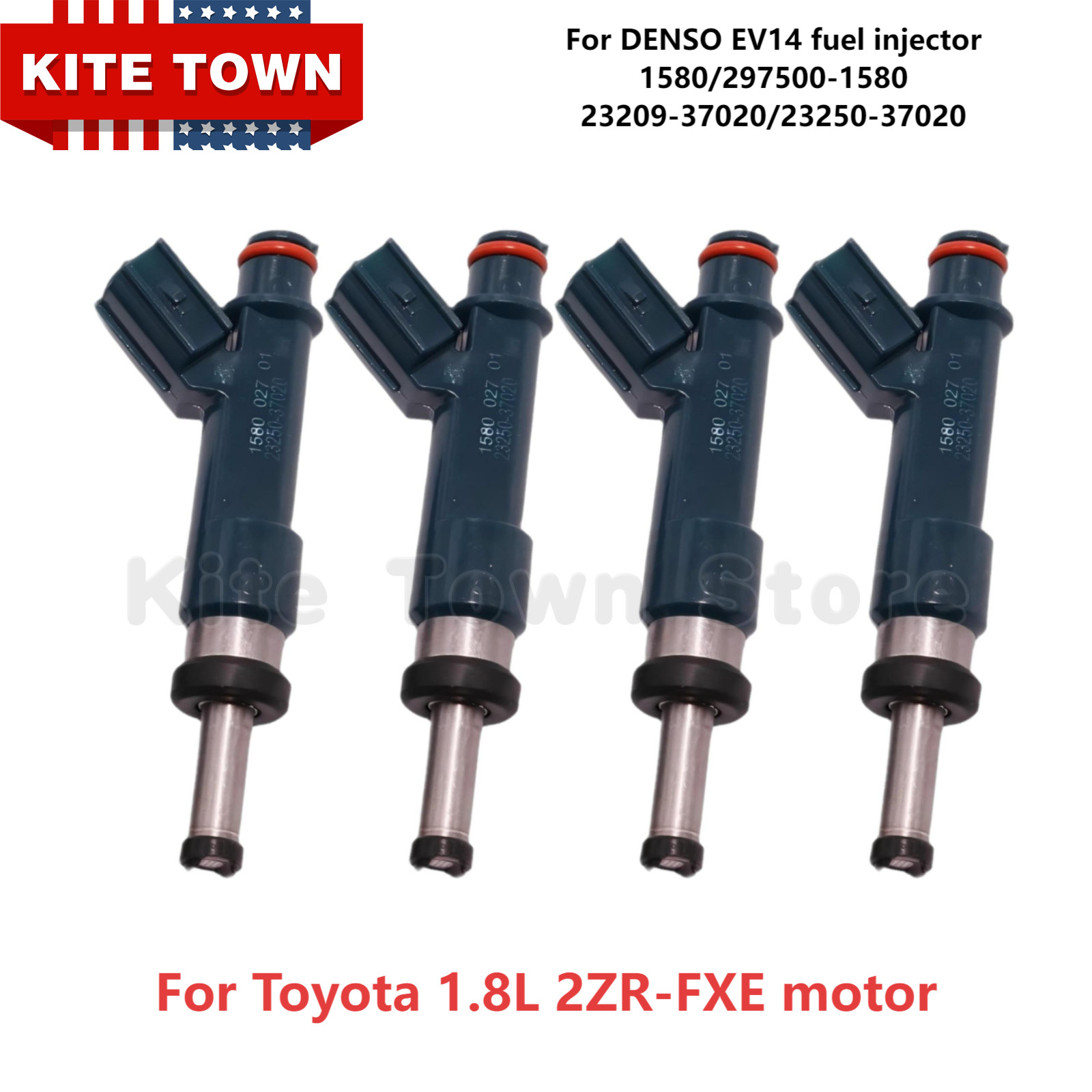 4x Reman Denso Fuel Injectors 23250-37020 For Lexus 10-15 CT200h Toyota Prius