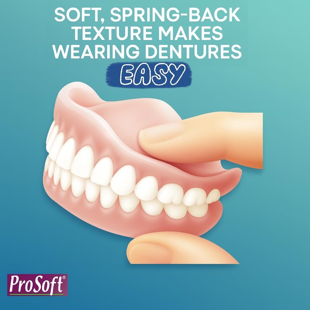 ProSoft Denture Reliner Kit – Soft, Flexible & Waterproof - Fits 2 Plates