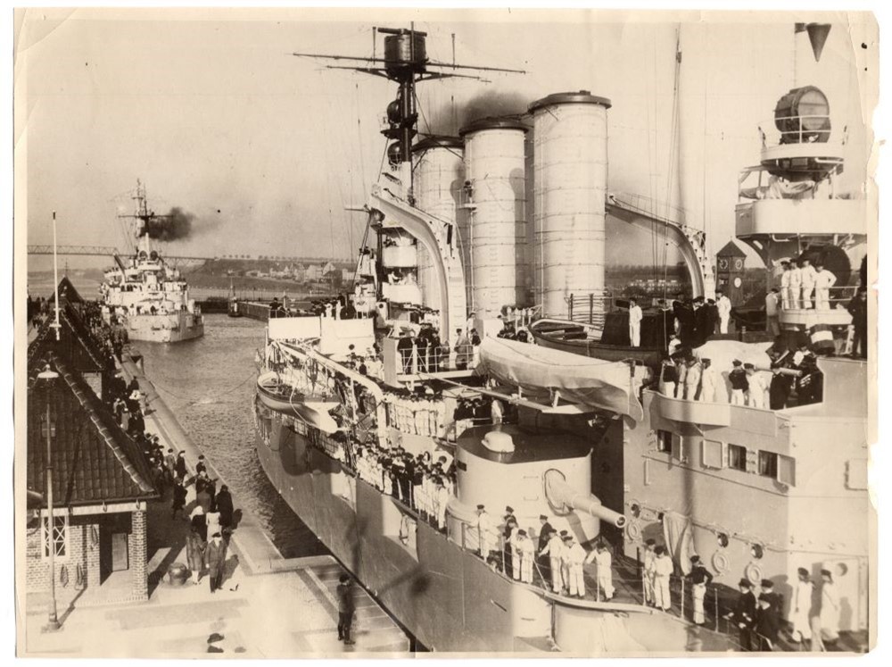 1930 German Pre-Dreadnoughts Hessen and Schleswig-Holstein Original News Photo