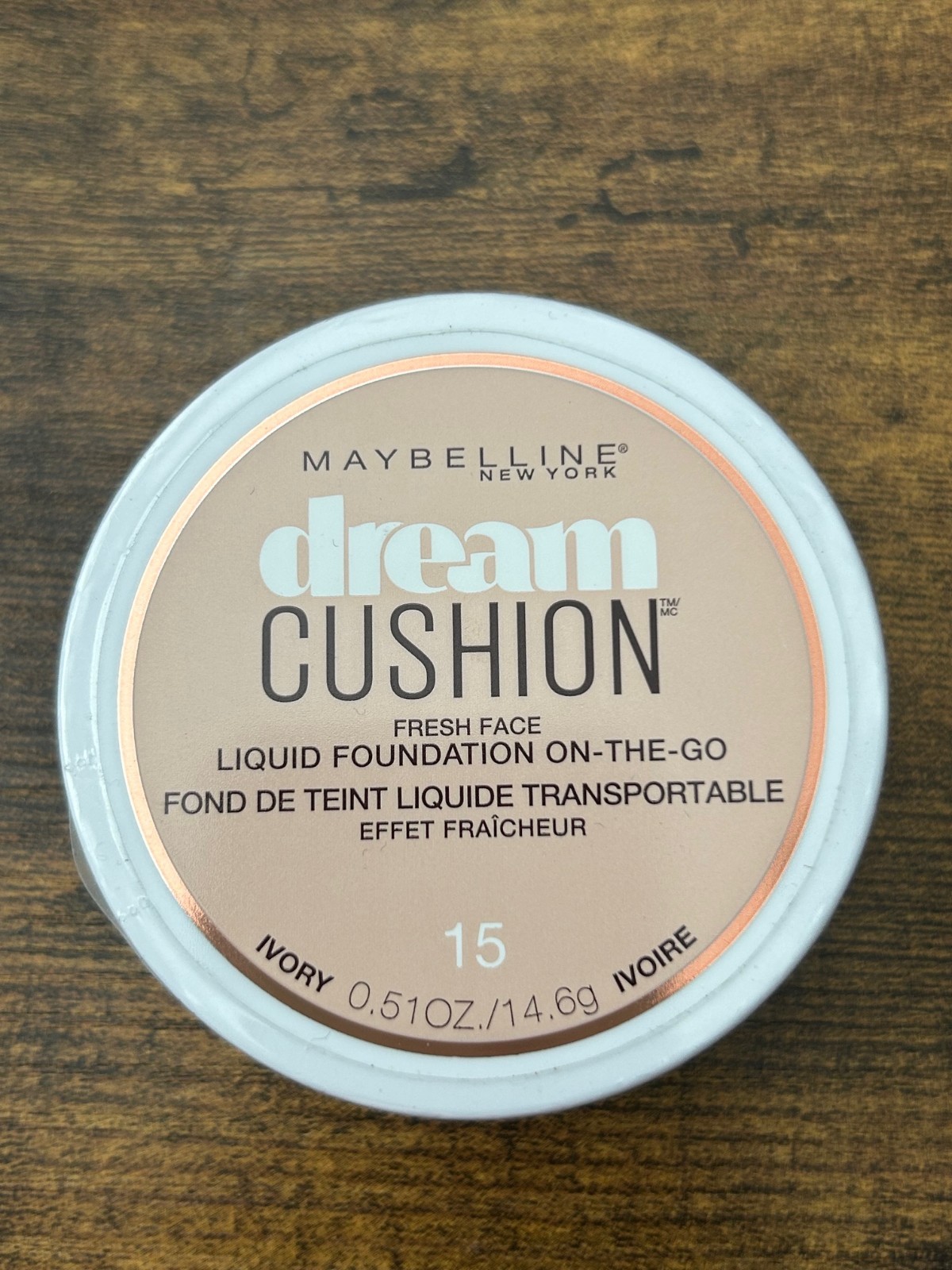 MAYBELLINE Dream CUSHION LIQUID FOUNDATION IVORY #15 NEW SEALED