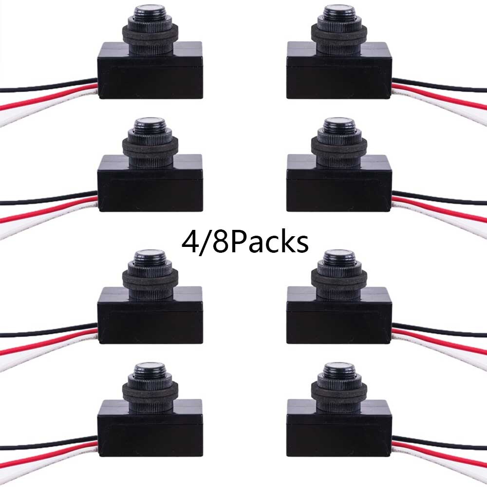 4/8Pcs AC120-277V Light Control Sensor Dusk To Dawn Photocell Switch Replacement