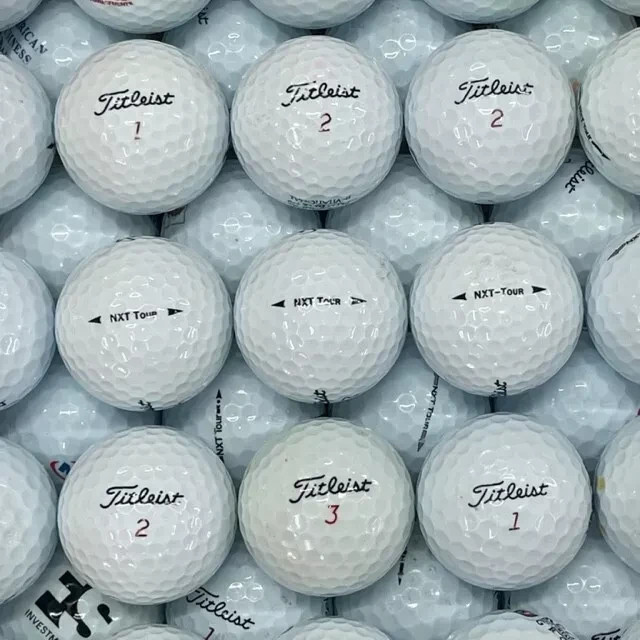 50 Titleist NXT Tour Used Golf Balls 4A Near Mint Condition FREE SHIPPING