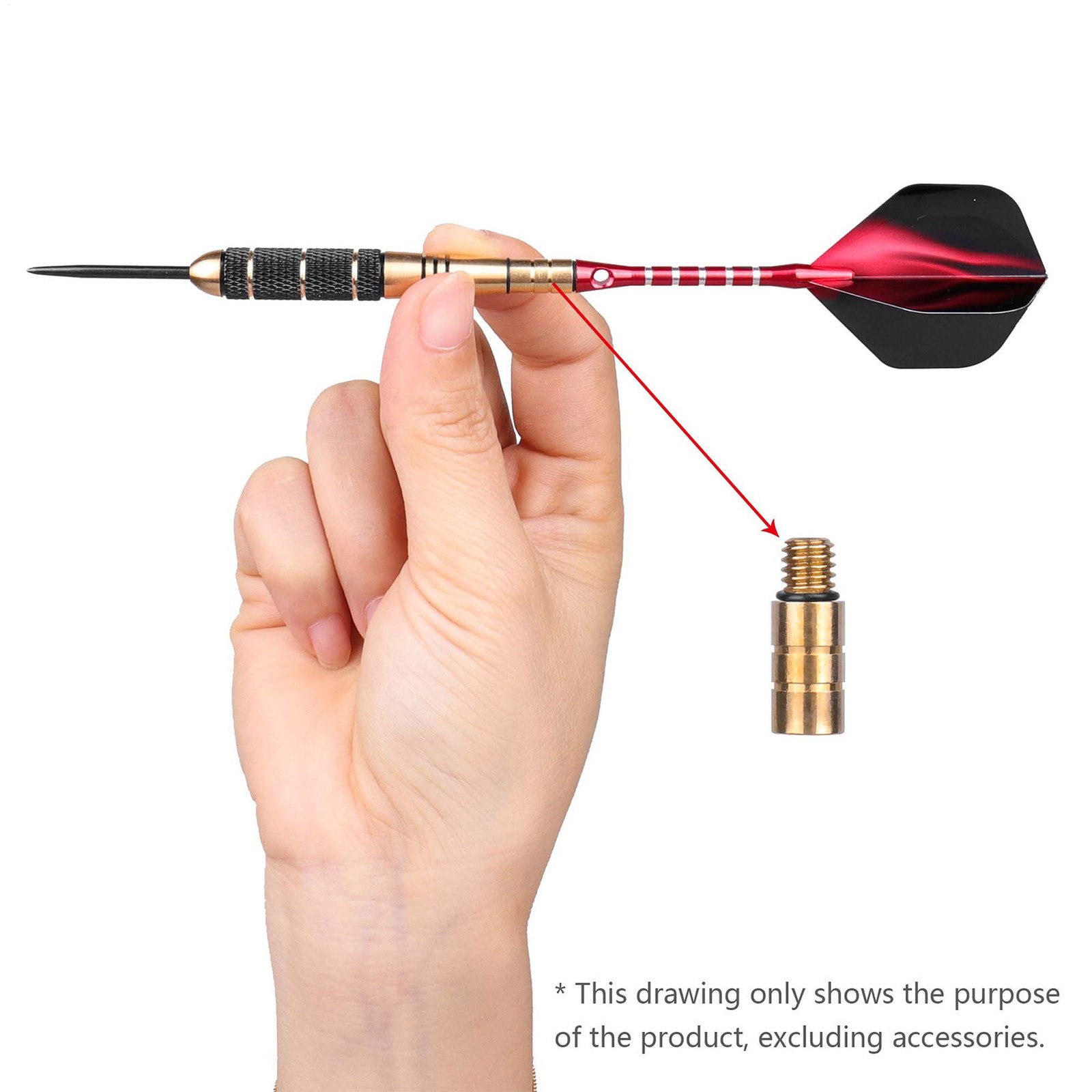 2g Copper Dart Weight Add Accentuator 2Pcs 2BA Thread Copper Color