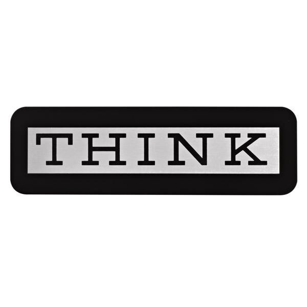 IBM THINK SIGN PLAQUE Rare Authentic Computer Desk Accessory Executive Gift