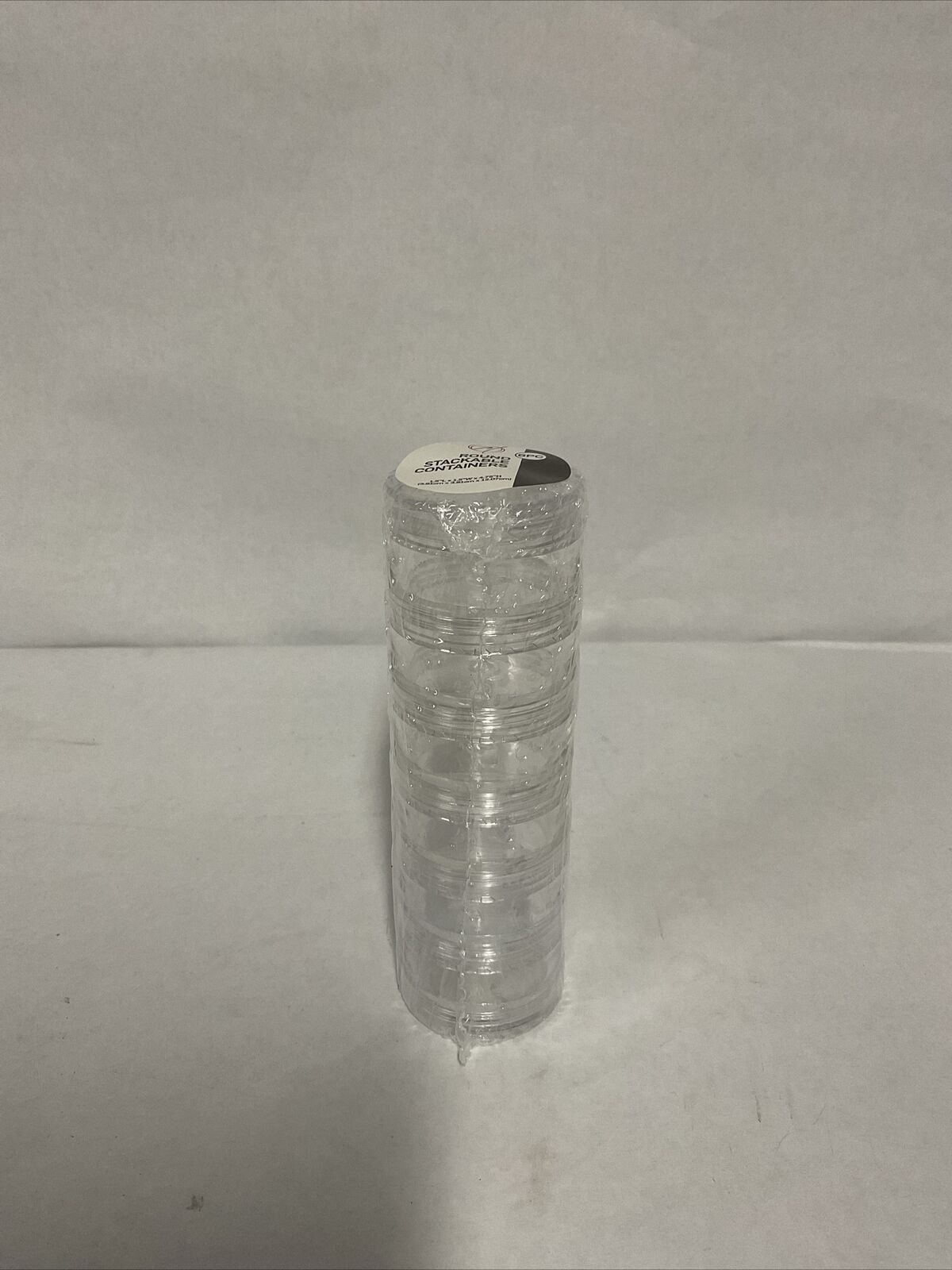 Stackable Clear 6 Pc Storage Containers Pills Beads Crafts Findings Small 1.5"