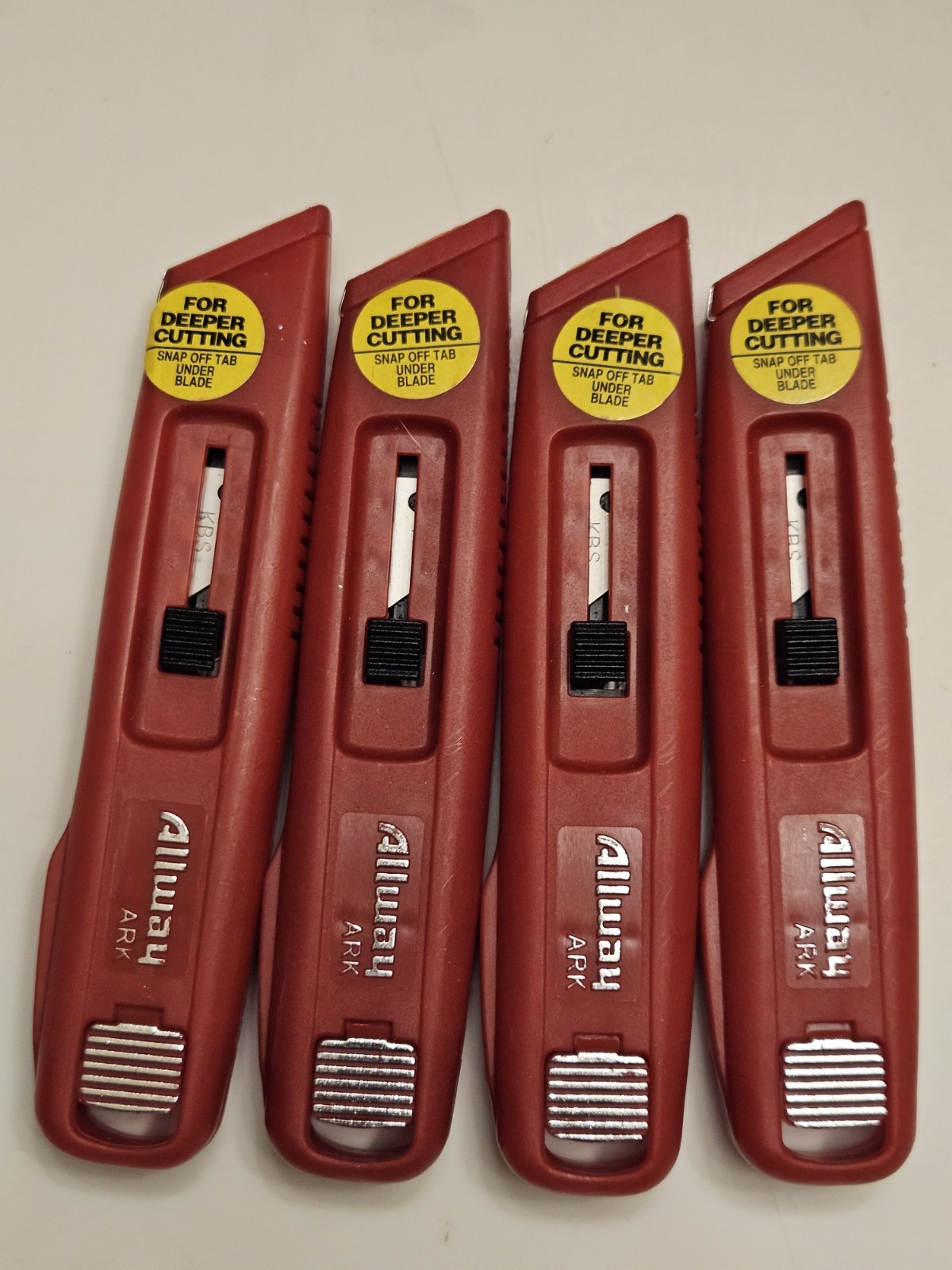 Allway Tools ARK Box Cutter 4 Pack  Set Self Retracting Safety Utility Knife