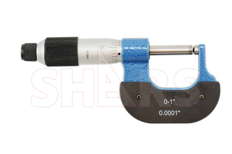 0- 1" PRECISION BALL MICROMETER .0001 CARBIDE THICKNESS !}