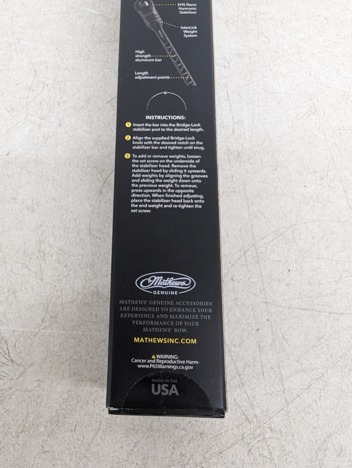 Mathews Bridgelock Stab Stabilizer for Mathew's Compound Bows BLS 8" SITKA E2