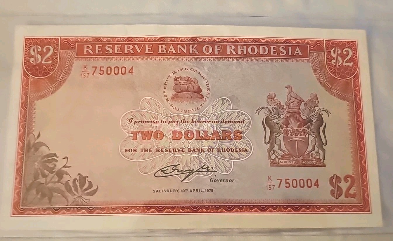 Rhodesia 2 Dollar 1979 P-31 XF+  Zimbabwe