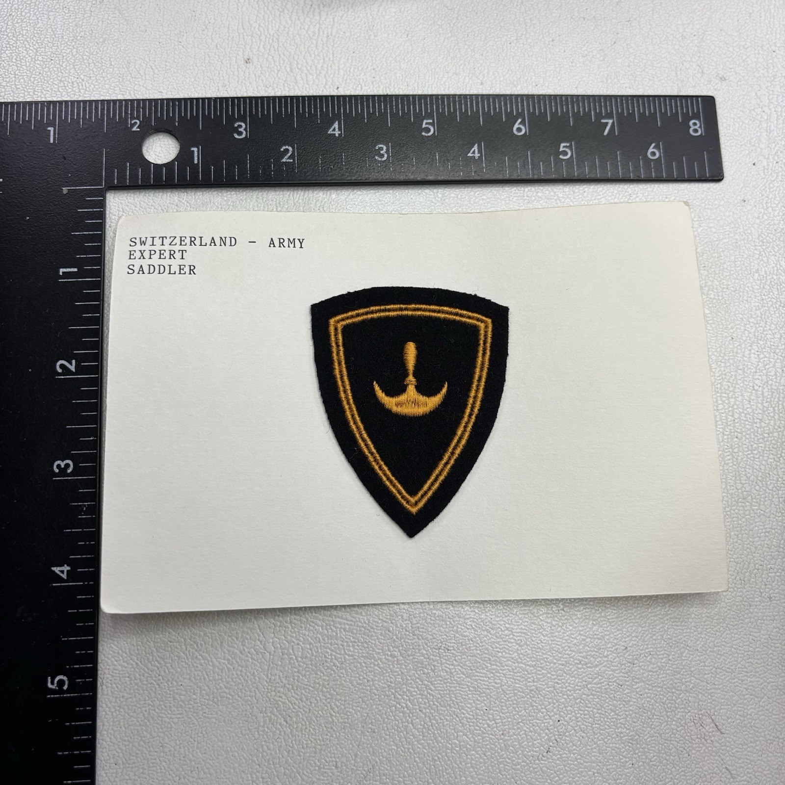 Switzerland Army EXPERT SADDLER Patch (Attached To Card) 58Z1